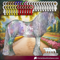 Horse Color:Nacre Watercolor White Spotted Silver Brown Ice Onyx