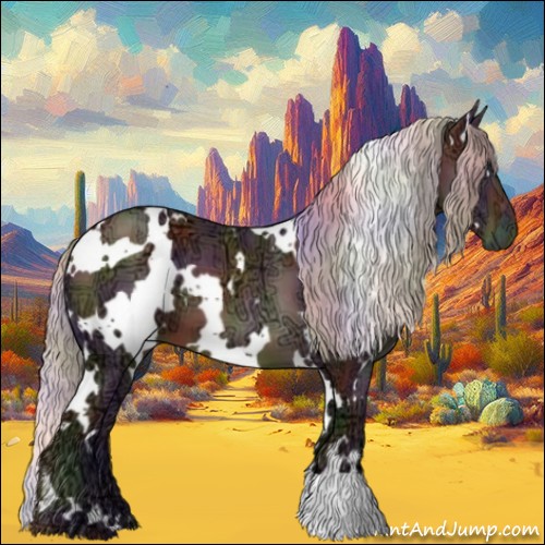 Horse Color:Nacre White Spotted Silver Brown Ice 