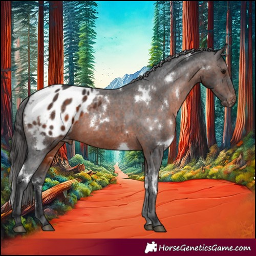 Horse Color:White Spotted Brown Appaloosa 