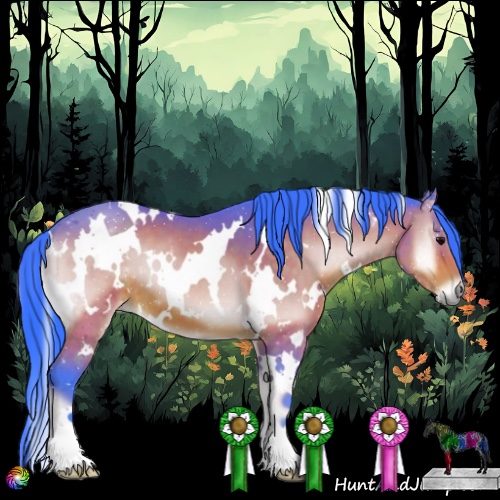 Horse Color:Watercolor White Spotted Brown Onyx 