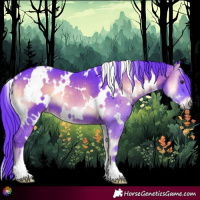 Horse Color:Watercolor White Spotted Liver Red Onyx 