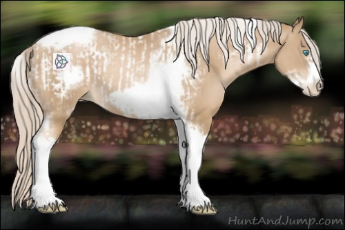 Horse Color:Chocolate Palomino Pearl Tobiano Frame  and Chocolate Palomino Pearl Tobiano Frame 