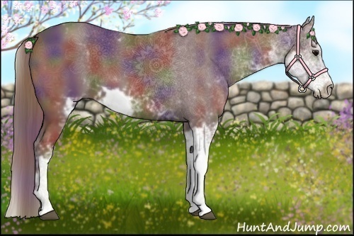 Horse Color:Nacre Chocolate Smoky Black Sabino 