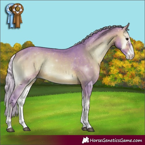 Horse Color:Watercolor Silver Brown Onyx Sabino