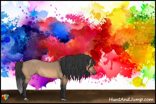 Horse Color:Bay Dun Rabicano 