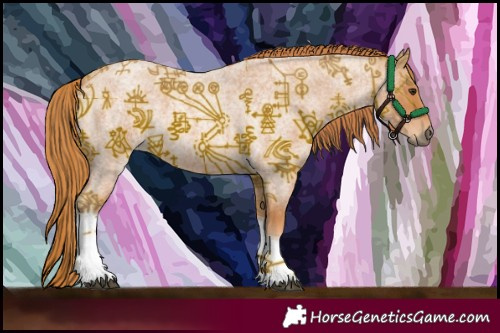 Horse Color:Red Roan Tobiano 