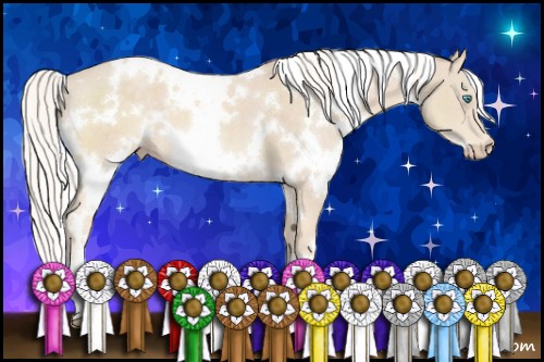 Horse Color:White Spotted Cremello 