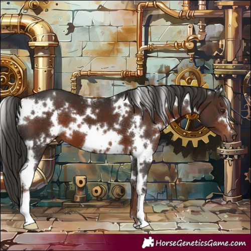 Horse Color:White Spotted Liver Chestnut