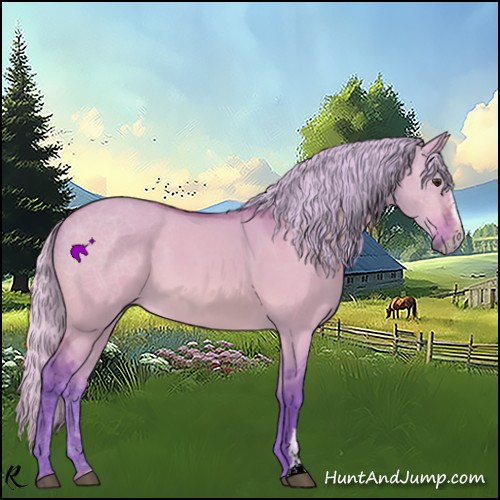 Horse Color:Watercolor Silver Brown Dun Sabino