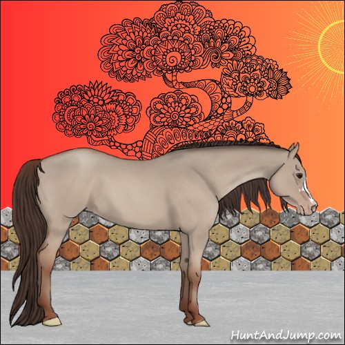 Horse Color:Classic Champagne Roan Dun 