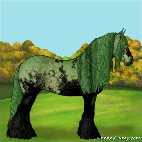 Horse Color:Void Watercolor White Spotted Bay 