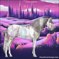 Horse Color:Silver Black Ice Tobiano