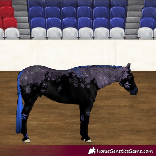 Horse Color:Void Watercolor Grullo Roan Splash 