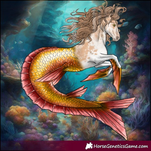 Horse Color:White Spotted Gold Champagne Rabicano 