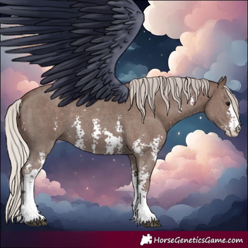 Horse Color:Silver Black Sabino