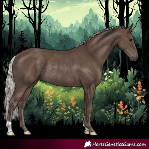 Horse Color:Silver Black Rabicano 