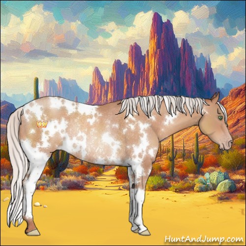 Horse Color:White Spotted Silver Sable Champagne Rabicano