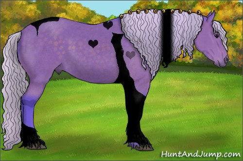 Horse Color:Void Watercolor Silver Blue Roan Tobiano 