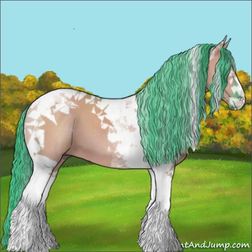 Horse Color:Watercolor Grullo Tobiano 