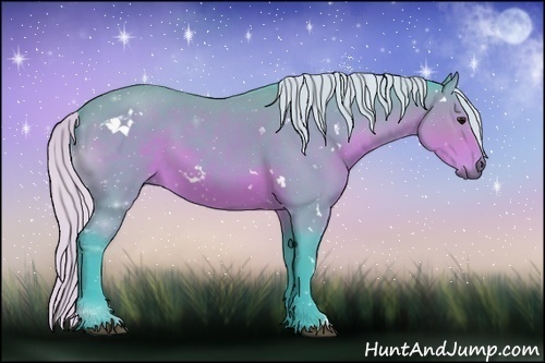 Horse Color:Watercolor White Spotted Silver Brown 