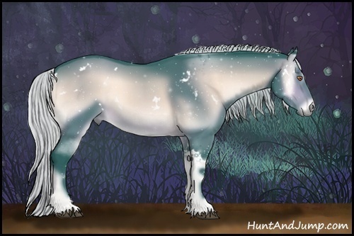 Horse Color:Watercolor White Spotted Silver Brown Chinchilla Onyx Sabino 