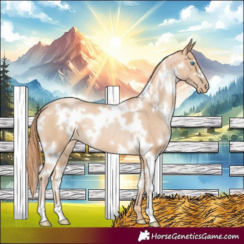Horse Color:White Spotted Buckskin Pearl 