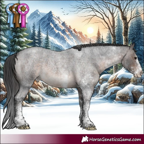 Horse Color:White Spotted Brown Roan Varnish