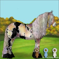 Horse Color:Nacre White Spotted Silver Bay Onyx 
