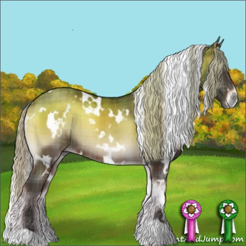 Horse Color:Plaid  White Spotted Silver Brown Onyx 