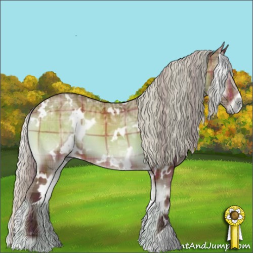 Horse Color:Plaid  White Spotted Silver Bay Ice Onyx 