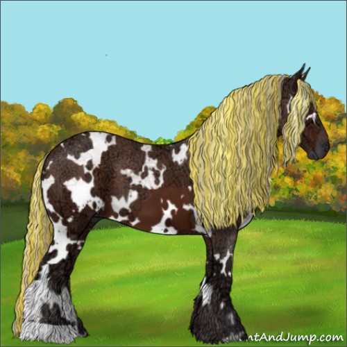 Horse Color:Painted White Spotted Silver Bay Ice 