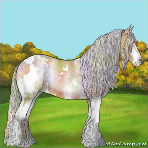 Horse Color:Nacre Watercolor White Spotted Silver Bay Onyx 
