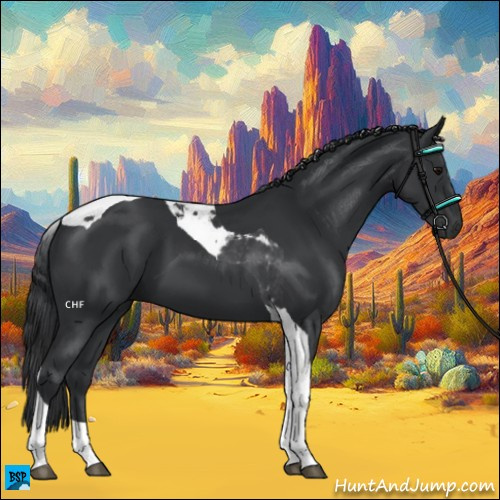 Horse Color:Black Tobiano 