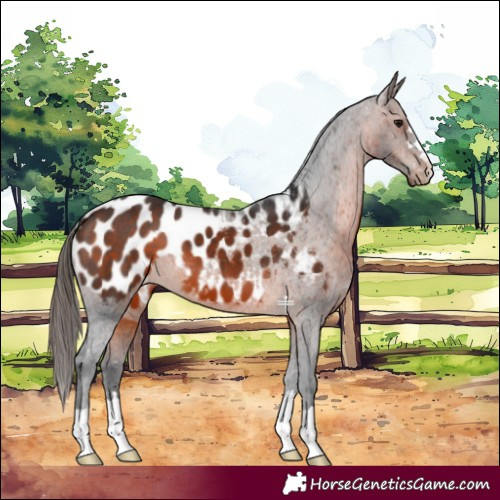 Horse Color:Brown Near Leopard