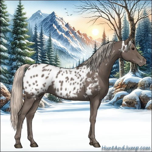 Horse Color:White Spotted Silver Blue Roan Appaloosa 
