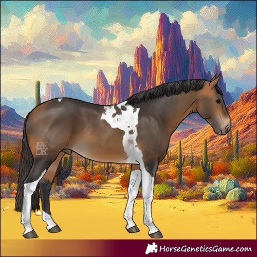 Horse Color:Buckskin Tobiano 