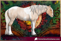 Horse Color:Silver Blue Roan Pearl Tobiano Frame 