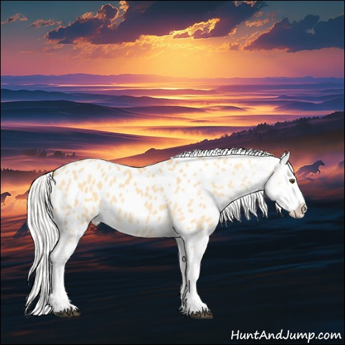 Horse Color:Silver Buckskin Dun Near Leopard 