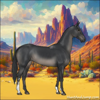 Horse Color:Black Sabino