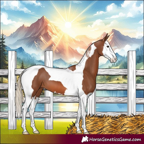 Horse Color:Chestnut Splash Tobiano 