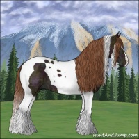 Horse Color:Midnight Chestnut Ice Tobiano 