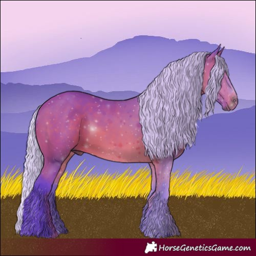 Horse Color:Watercolor Silver Bay 