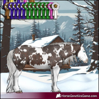 Horse Color:White Spotted Silver Bay Mushroom Splash Varnish 