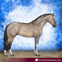 Horse Color:Brown Dun Tobiano 