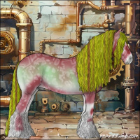 Horse Color:Painted Watercolor Liver Red Onyx Ice