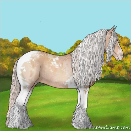Horse Color:Silver Sable Champagne Tobiano Rabicano 