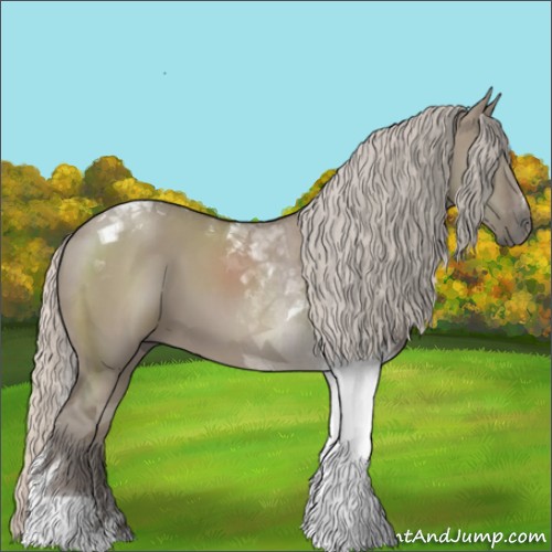 Horse Color:Silver Grullo Tobiano 