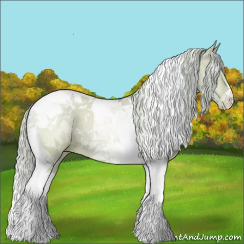 Horse Color:Watercolor Silver Grullo Pearl Tobiano 