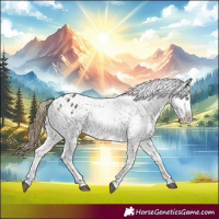 Horse Color:Buckskin Tobiano Snowflake Varnish 
