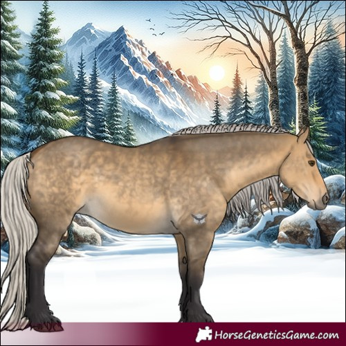Horse Color:Silver Buckskin Dun 